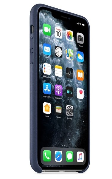 Чохол Apple iPhone 11 Pro Max Leather Case - Midnight Blue (MX0G2)